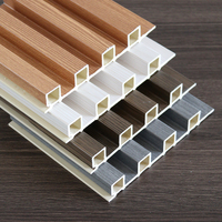 Panneau mural en plastique WPC, panneau PVC imperméable, panneaux muraux décoratifs en bois à lattes, panneaux muraux décoratifs intérieurs pour hôtel, ignifuges, écologiques