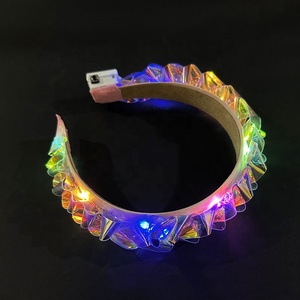 Diadema de Plástico con Diseño Creativo para Fiestas, Decoraciones con Película de Color, Diadema con Luz LED - Product Image 3