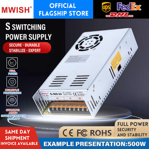 Fuente de Alimentación Ligera y Portátil Mwish S-500-12 <span class=keywords><strong>500W</strong></span> 12V 41.7A para Refrigerador de Coche, Fuente de Alimentación Conmutada Smps de Venta Directa - Product Image 4
