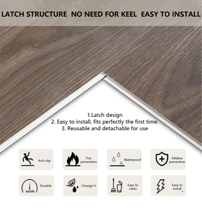 Revêtement de <span class=keywords><strong>sol</strong></span> SPC de luxe, <span class=keywords><strong>parquet</strong></span> en chevrons, texture de marbre en relief, rembourrage IXPE EVA, vinyle rigide hybride, qualité supérieure - Product Image 4