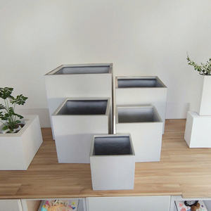 Juego de Macetas de Jardín de Fibra de Vidrio con Diseño Moderno, 7 Piezas, Macetas Elegantes, Decoración de Jardín, Acabado Tallado a Mano, para Toda Temporada, Venta al por Mayor - Product Image 5