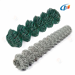 Clôture en treillis métallique galvanisé vert recouvert de <span class=keywords><strong>PVC</strong></span> de 8 pieds, clôture de jardin en fil cyclonique - Product Image 3
