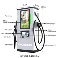 Nouvelle station de recharge rapide pour véhicules électriques EVTAURUS JT40-D de haute qualité, commerciale, 60-240 kW, IP54, CCS2, GBT, CHADEMO, OCPP1.6J, DC
