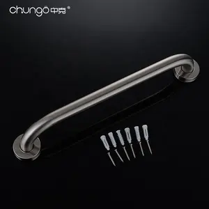 Modern Design Stainless Steel Grab Bar Handle With Safety Armrest 304 Brushed Finish Bathroom Accessories For Shower Safety