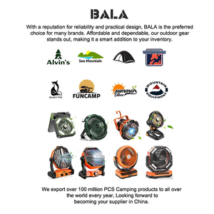 מאוורר מחנאות פלסטיק נייד עם סוללה נטענת 16000mah נטענת מתנודד אוטומטי & led תאורה לשימוש חיצוני - Product Image 5