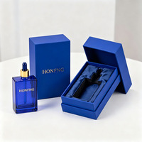 Vente en gros de flacons de parfum vides haut de gamme bleus 30ml 50ml 100ml, flacon de parfum carré en verre transparent