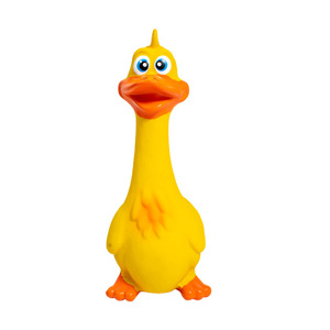 Durable Eco-Friendly Latex Squeaky Dog Toy Funny Standing Chicken Big Mouth Duck Chew Toy for Teeth Cleaning Indoor Use - Product Image 3