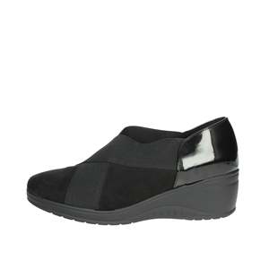 Sandales compensées Novaflex pour femmes, modèle Schilpario, noires - Product Image 1