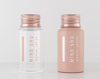 Impression de logo personnalisé, flacon de lotion portable en PETG de 30 ml, 50 ml, 100 ml avec bouchon en aluminium, contenants cosmétiques vides pour toner