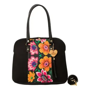 Bolso Tote Mediano de Yute para Mujer Fana Ember, con Estampado de Leopardo, Bolso de Playa con Cierre de Cremallera, Apto para Veganos - Product Image 3