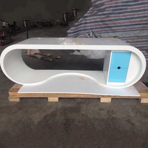 Bàn ghế văn phòng Hành Chính độc quyền bàn ghế màu trắng xanh <span class=keywords><strong>Goggle</strong></span> Bàn máy tính văn phòng độc đáo với ngăn kéo - Product Image 1