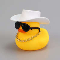 Jouets de jeu de rôle populaires de haute qualité : mini canards en caoutchouc, canards jeep, canard cowboy amusant pour enfants