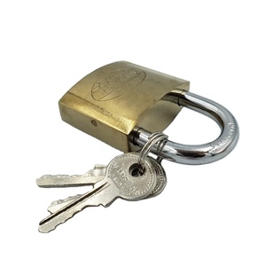 Candado de hierro de cilindro de latón grueso de color dorado chapado electrónico pintado de titanio dorado de gran tamaño de 75mm - Product Image 4