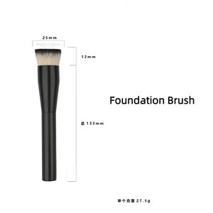 Vente chaude 5 pièces Pinceaux de maquillage en poudre végétalien Synthétique doux Noir mat Ensemble de pinceaux de maquillage de luxe Pinceaux de maquillage OEM - Product Image 6