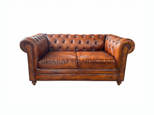 Sofá Chesterfield de 2 Plazas, Diseño Clásico Tapizado, Asientos Profundos y Cómodos, Elegante y Duradero, Perfecto para Sala de Estar o Salón - Product Image 3