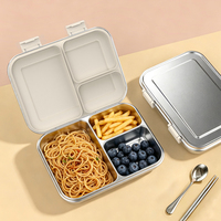 Boîte à lunch pour enfants personnalisable OEM ODM, boîte à bento en acier inoxydable anti-fuite pour le marché bio, pour enfants
