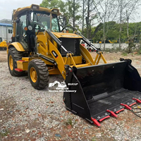 Kondisi Baik  Backhoe Loader Bekas Original Cat 420F Wheel Backhoe Loader Dijual Harga Terjangkau