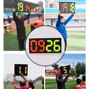 Tablero de sustitución de fútbol portátil y ecológico, marcador multifuncional, suministros para árbitros, equipo de entrenamiento, ABS negro - Product Image 3