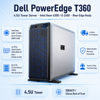 Server Dell T360 Tower 4.5U Ramah Kantor Single Socket 4 DIMM DDR5 PCIe 5.0 GPU SAS SATA untuk SDS VDI Analisis Data