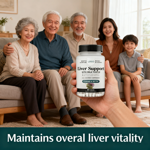 Capsules personnalisées d'aide à la réparation de désintoxication à base de plantes pour la santé du foie gras adulte - Product Image 3