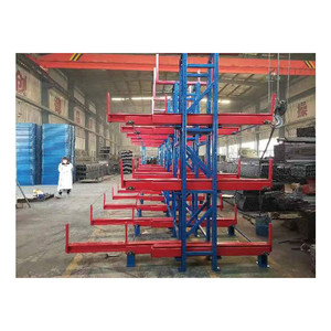 Sheet Metal and Tube Storage shelving Adjustable roll out cantilever rack system