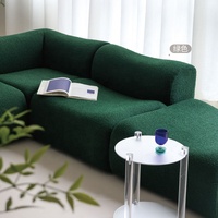 Canapé modulaire carré capitonné de luxe léger, convertible en lit en tissu pour villa, avec combinaison libre