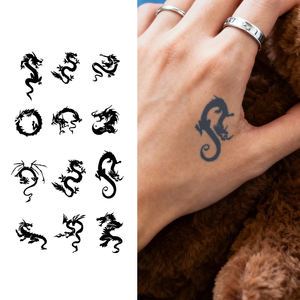 <span class=keywords><strong>Tatouage</strong></span> temporaire Little Dragon Collective, <span class=keywords><strong>poupée</strong></span> Daruma, <span class=keywords><strong>tatouage</strong></span> semi-permanent, imperméable, dure 2 semaines, <span class=keywords><strong>tatouage</strong></span> à base de plantes pour le doigt - Product Image 1