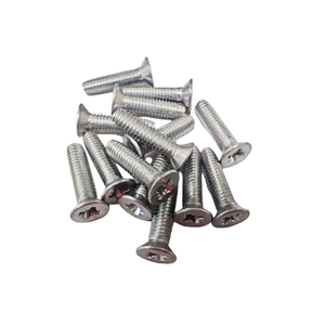 Vis à filetage intégré M4 x 10 mm à tête plate, CR3+ Zinc 5U plaqué au four, vis pour boîtiers en plastique, acier au carbone C1022, Homn Reen - Product Image 5
