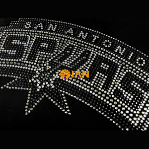 Nuevo parche termoadhesivo de diamantes de imitación de los San <span class=keywords><strong>Antonio</strong></span> Spurs para ropa, diseño de equipo de baloncesto con brillo. - Product Image 2