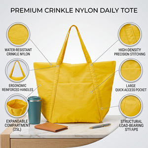 Bolso Tote de Nylon Suave OEM ODM 2026 para Mujer, Bolso de Mano Ligero Personalizado de un Solo Hombro para Viajes, Playa y Compras - Product Image 2