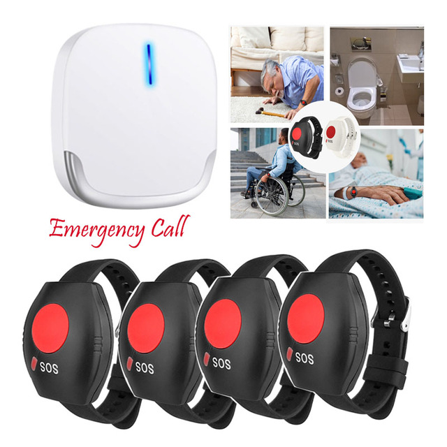 Nurse Calling System Hotel Clinic SOS Transmitter Strong Single Door Bell Receiver for Clinics Hotels Nursing Home