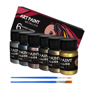 Juego de Pintura Acrílica Metálica Personalizada <span class=keywords><strong>para</strong></span> Artistas y <span class=keywords><strong>Principiantes</strong></span> <span class=keywords><strong>para</strong></span> <span class=keywords><strong>Pintar</strong></span> Rocas, Lienzos, Madera, <span class=keywords><strong>Tela</strong></span>, Vidrio, Papel y Varios Materiales - Product Image 3