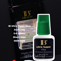 Colle Ultra Super IB de Marque Privée Originale Coréenne 5ml Séchage Rapide pour Colle d'Extension de Cils Sans Latex OEM