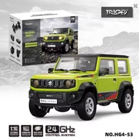 SJY-HG4-53 Coche RC Eléctrico Listo para Usar, Escala 1/16, JIMNY, Vehículo Todoterreno, 2.4Ghz, 4 Canales, Control Remoto de 60M, Cable USB, Aleación