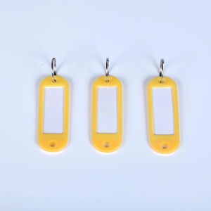 Gepersonaliseerde plastic sleutelhanger met kleurclassificatie, rechthoekige sleutelring met bagage- en hoteltag, <span class=keywords><strong>bulk</strong></span> - Product Image 5