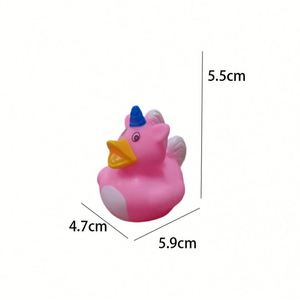 New Mini Rainbow Unicorn Duck Plastic Party Decorations Birthday Gift <b>Bath</b> Water Play Sand Playing Tool 2 Inches - Product Image 5