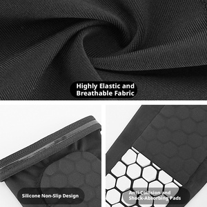 Honeycomb Compression Leg Sleeves Soccer Non-Slip Silicone 90% Polyester EVA Cushion Sport Sock Sleeves Wholesale OEM <strong>Custom</strong> - Product Image 3