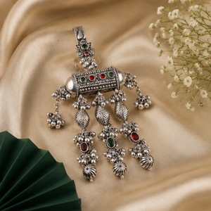 Bijou de poignet ethnique en argent 925, style Ghungroo, oxydé, antique, traditionnel, pour femme, cadeau de mariage - Product Image 6