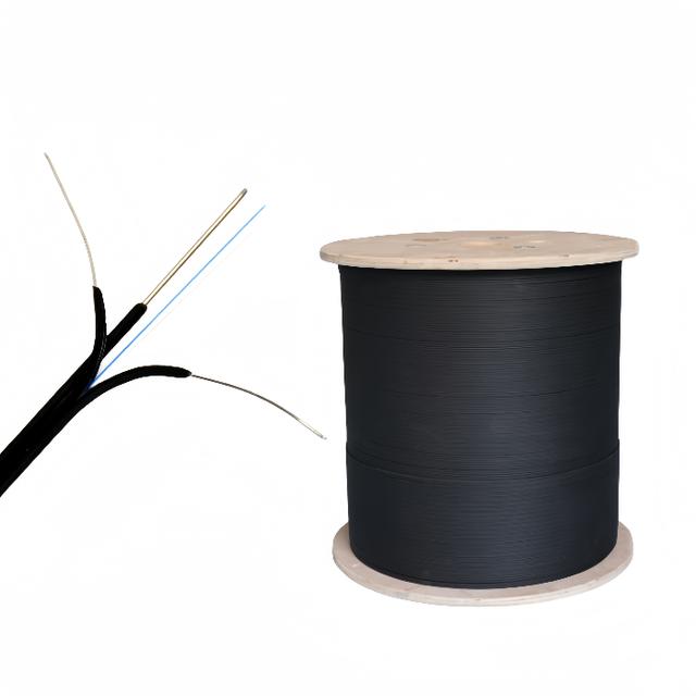 Factory Price Optic Fibre Cable 2 Core Indoor Outdoor Fiber Optic Drop Cable With Steel Wire or FRP Strength Member