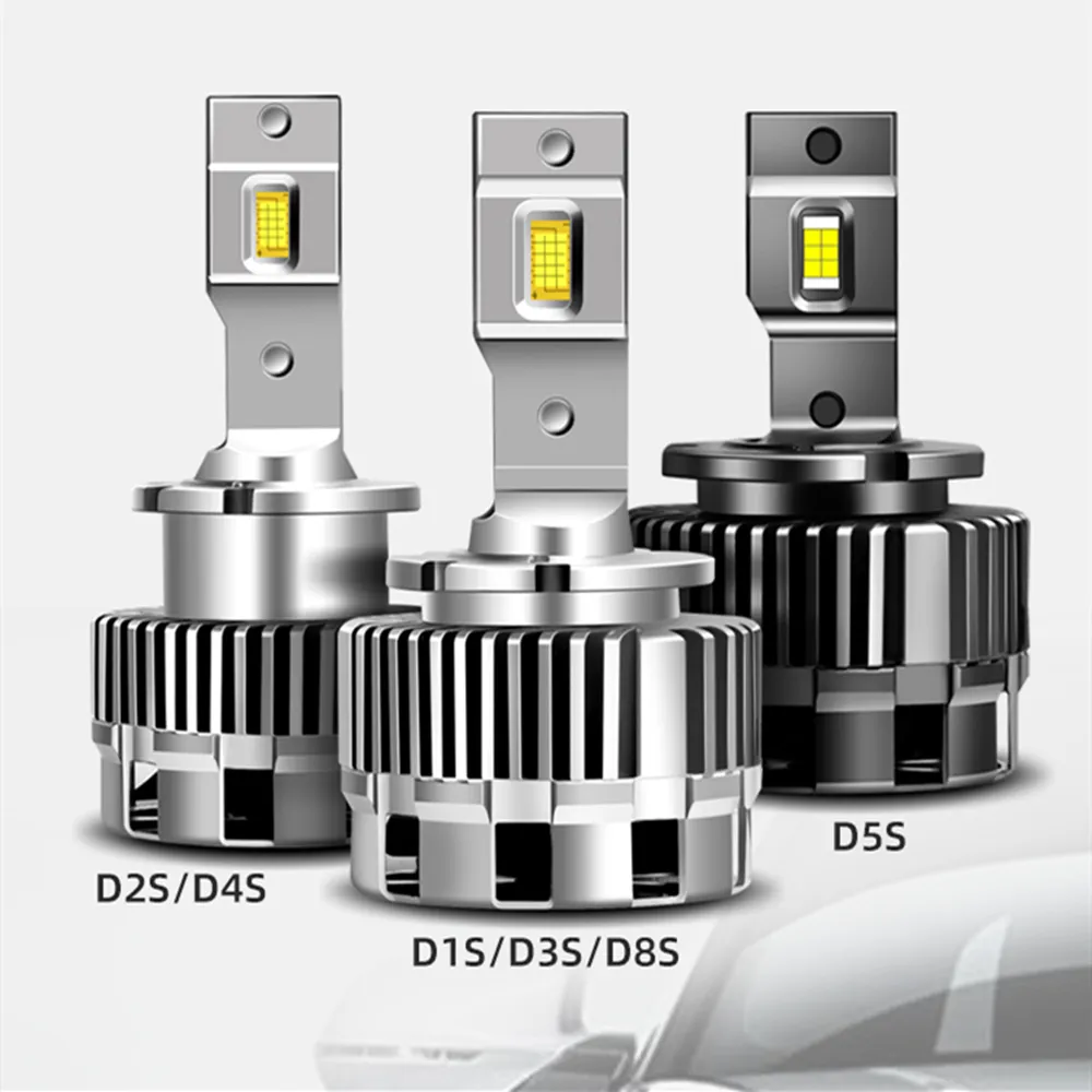 Canbus D1S D3S D4S D5S D8S D2S LED dönüşüm kiti kafa lambası ampulleri 6000K Xenon beyaz