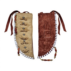 Funda para Cuchillo Hecha a Mano con Cuentas, Estilo Tribal, Portacuchillos de Cuero con Cuentas Decorativas para Uso en Campamentos al Aire Libre - Product Image 1