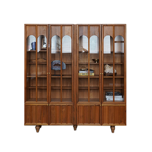 Armoires de rangement contemporaines minimalistes en teck birman pour salon, gain de place, pour appartement et hôtel - Product Image 2