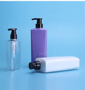Nouvel ensemble de flacons carrés uniques en PET 300ml/450ml/760ml pour emballages personnalisés de soins de la peau, <span class=keywords><strong>shampoing</strong></span> et lotion, avec pompe en plastique, écologiques - Product Image 2