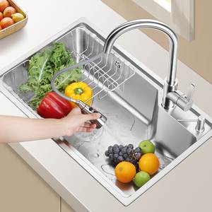 Fregadero de Cocina Grande de Acero Inoxidable 304, de un Solo Tazón, para Instalar Bajo Encimera, Fácil de Limpiar, para Uso Doméstico - Product Image 2