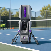 Robot d'entraînement de tennis intelligent à suivi visuel, vendu directement par l'usine, avec grand panier à balles (120 balles) pour machine à balles de tennis IA