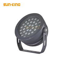 Projecteur led d'extérieur pour bâtiment d'arbre décoratif, éclairage d'architecture rond étanche IP66 18W 36W DMX RGBW