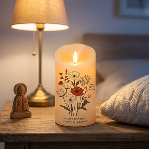 Velas LED sin Llama con Cardenal EffiPrint para Memorial, Condolencias, Pegatinas de Cristal, Decoración del Hogar, Regalos por la Pérdida de un Ser Querido, Diwali - Product Image 4