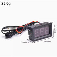 Thermomètre numérique LED DC 12 V, 0,56 pouce, pour voiture, tableau de bord indicateur de température, plage de mesure: -50 à 120 °C, avec sonde de température