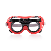 TOBA3 masque oculaire de soudage à clapet lunettes miroir en polycarbonate résistant à l'usure aux étincelles lumineuses