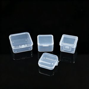 Plastic Transparent Storage Box Square PP Material With Lid For Jewelry Earplugs Small Items Portable Packaging - Product Image 2
